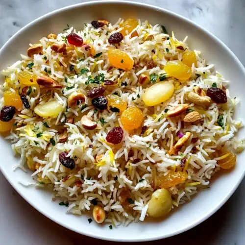 Kashmiri Pulao with Dried Fruits and Saffron