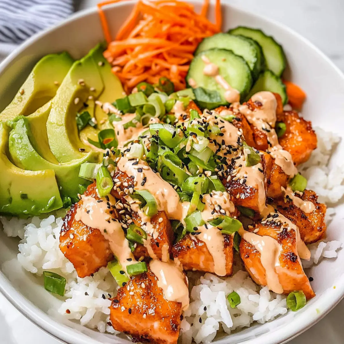 Crispy Salmon Bowls