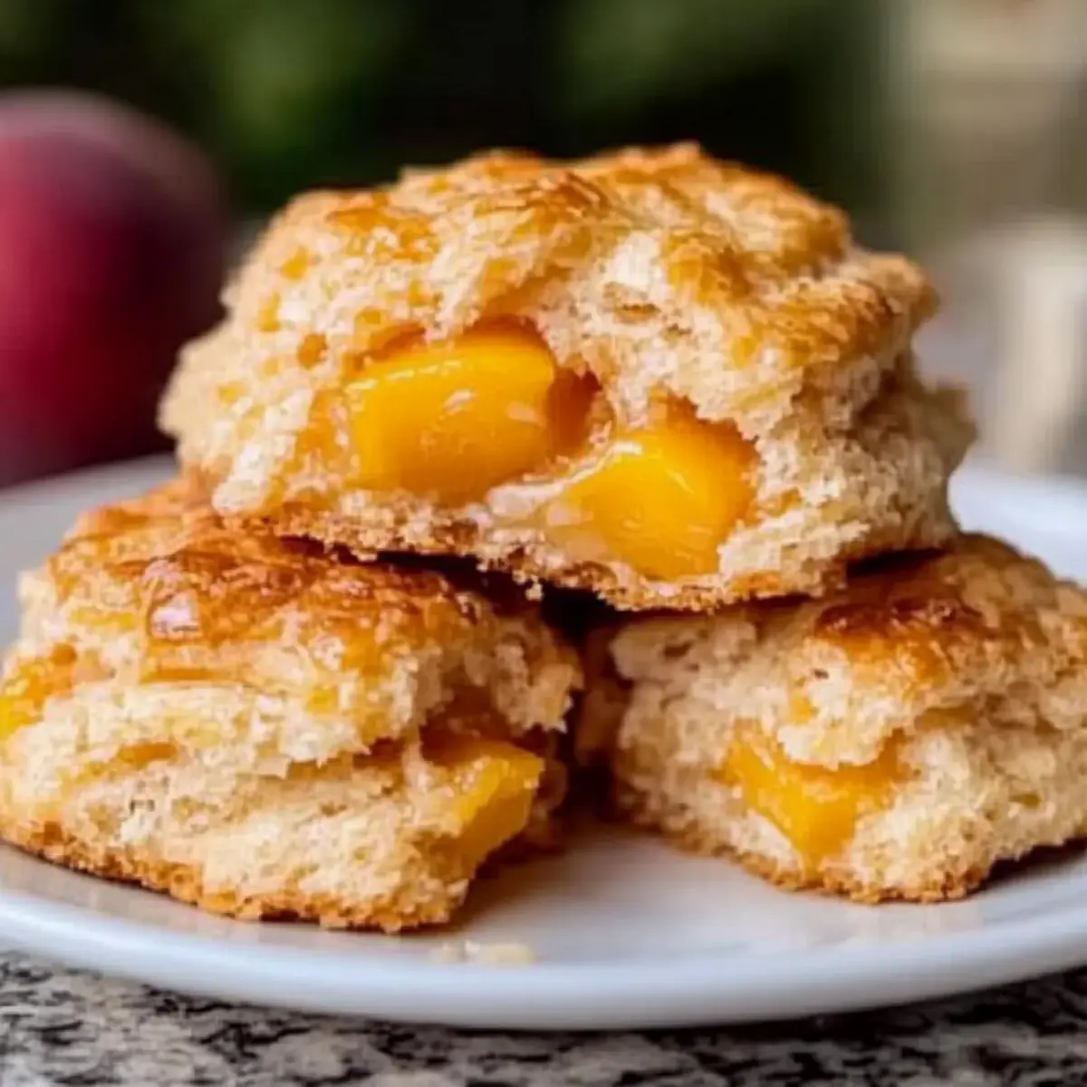 Peach Buttermilk Biscuits
