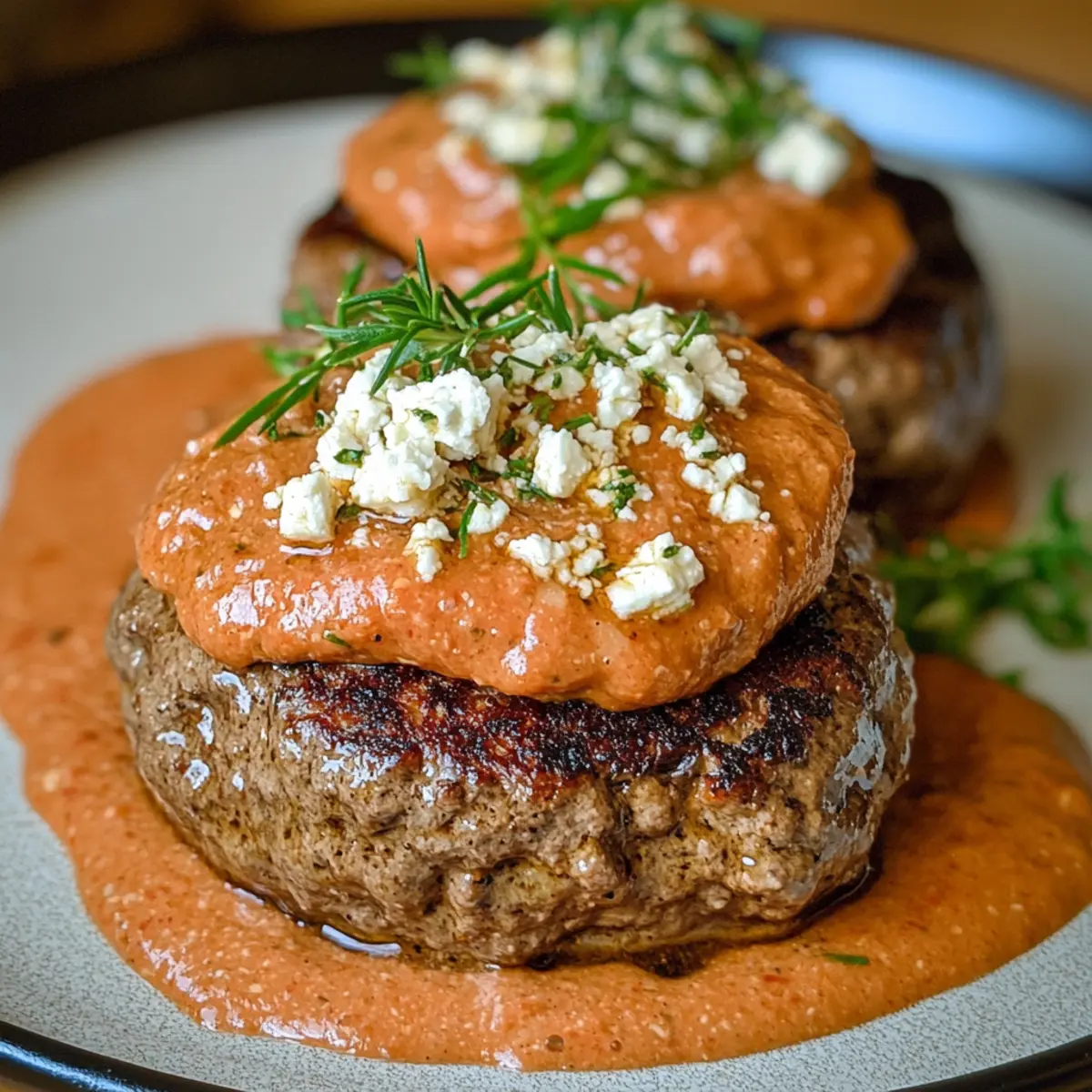 Savor Keto Feta Burgers with Tomato Cream Sauce Tonight 2 unnamed file 98