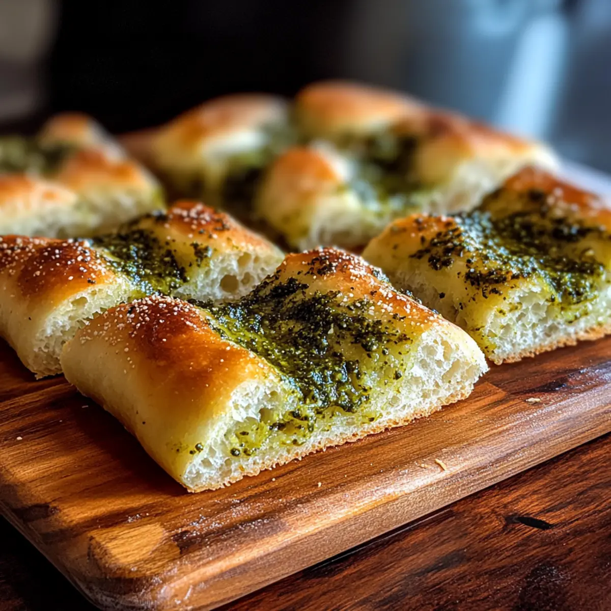 Homemade Focaccia with Pesto