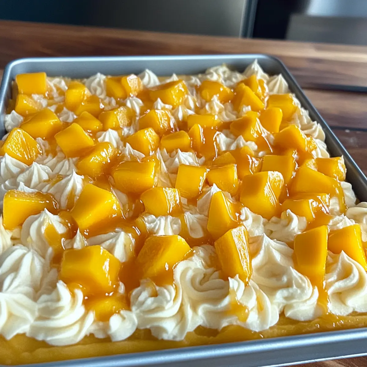 Coconut Mango Tres Leches Cake