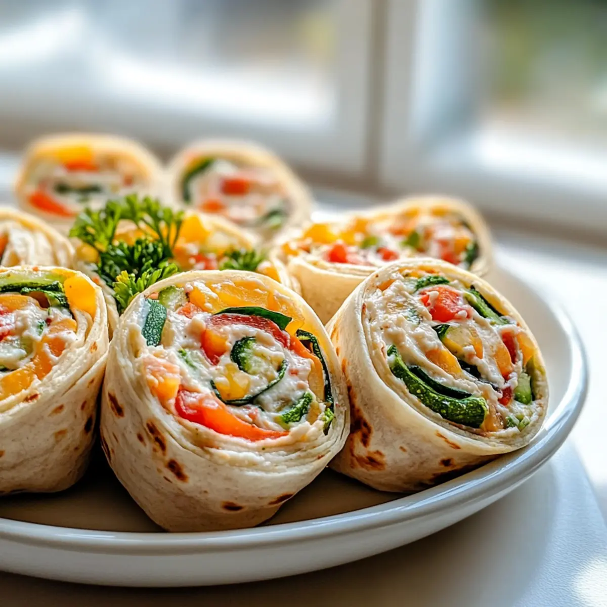 Fresh Vegetable Tortilla Roll Ups