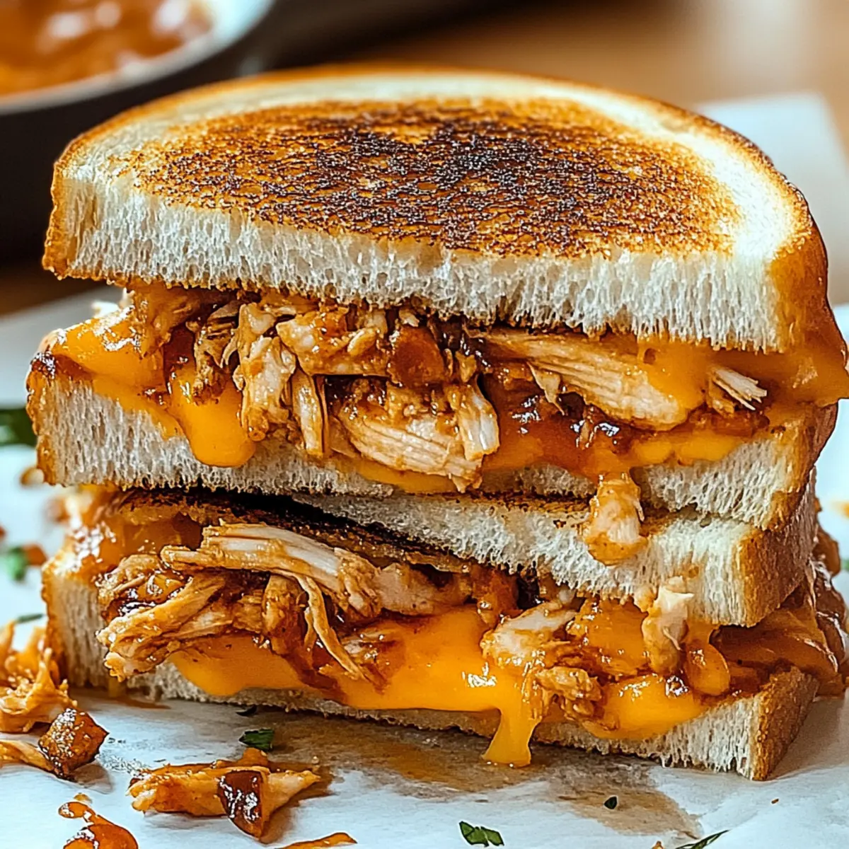 Bbq Chicken Grilled Cheese
