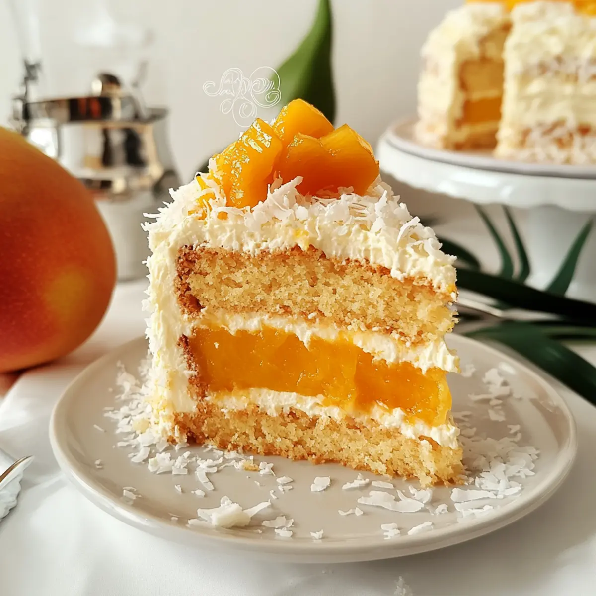 Vegan Mango Coconut Cake