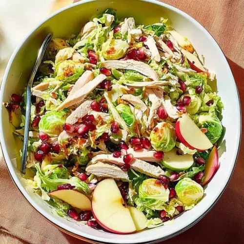 Bright Chicken and Shaved Brussels Sprouts Salad Bliss 11 Chicken and Shaved Brussels Sprouts Salad