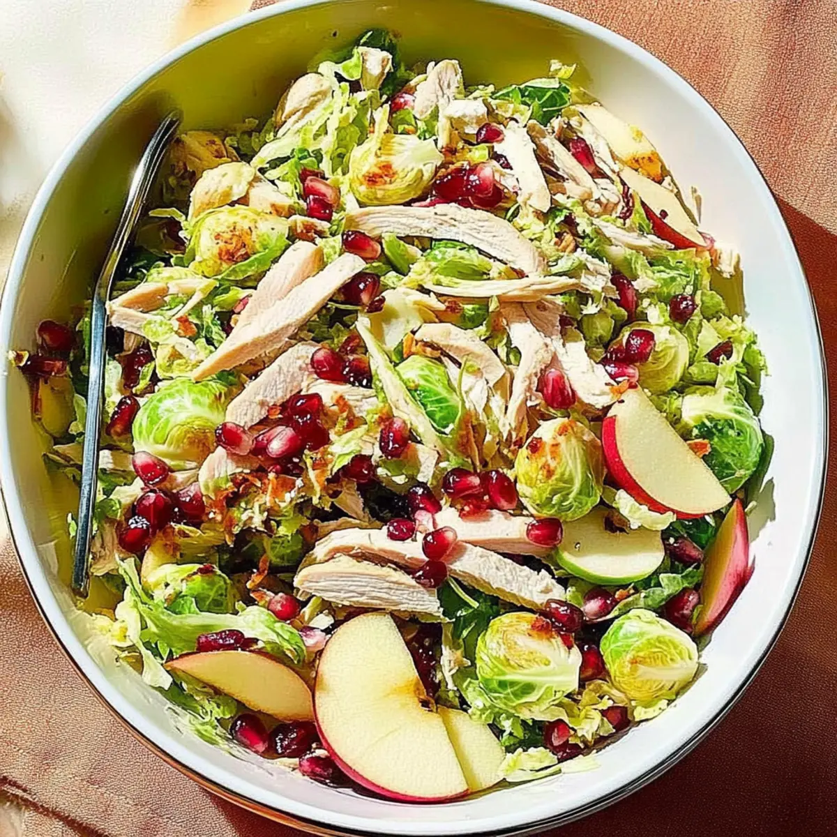 Bright Chicken and Shaved Brussels Sprouts Salad Bliss 4 Chicken and Shaved Brussels Sprouts Salad