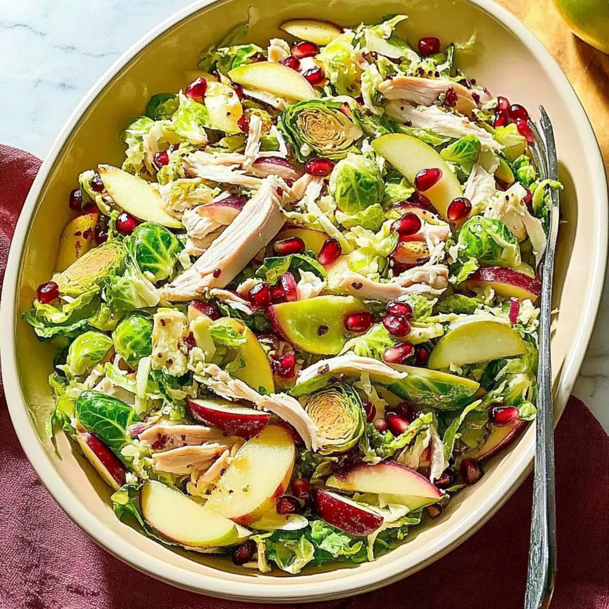 Bright Chicken and Shaved Brussels Sprouts Salad Bliss 3 unnamed file 191
