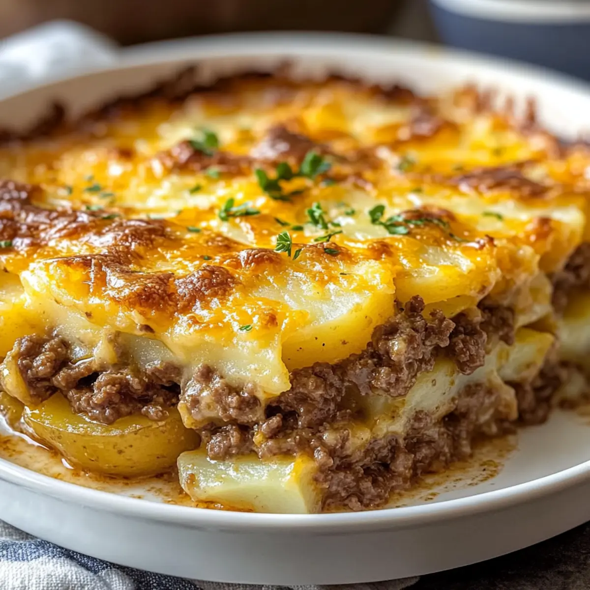 Cheesy Hamburger Potato Casserole