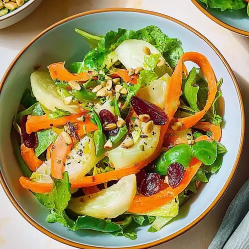 Roasted Kohlrabi & Carrot Ribbon Salad for Vibrant Health 2 Roasted Kohlrabi & Carrot Ribbon Salad