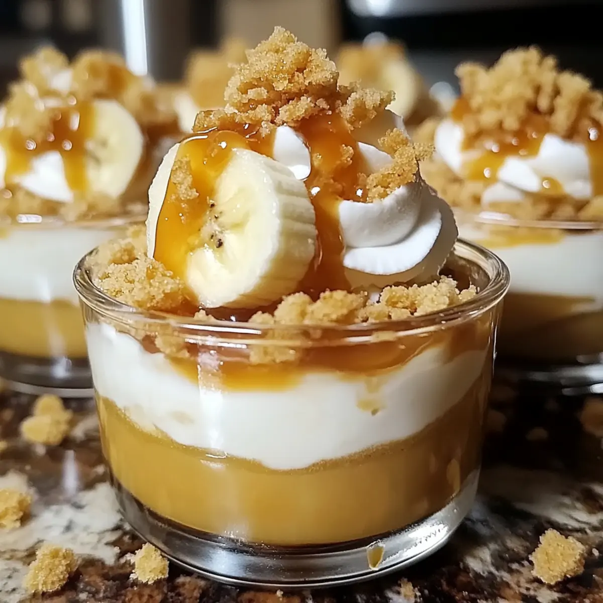 Caramel Banana Pudding Cups