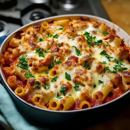 Baked Chicken Mozzarella Pasta