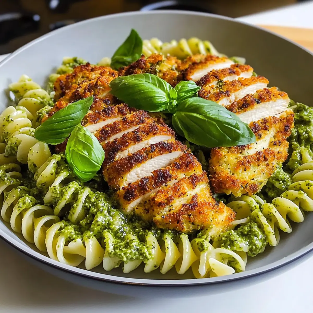 Delicious Pesto Pasta With Crispy Parmesan Chicken Tonight 1 unnamed file 289