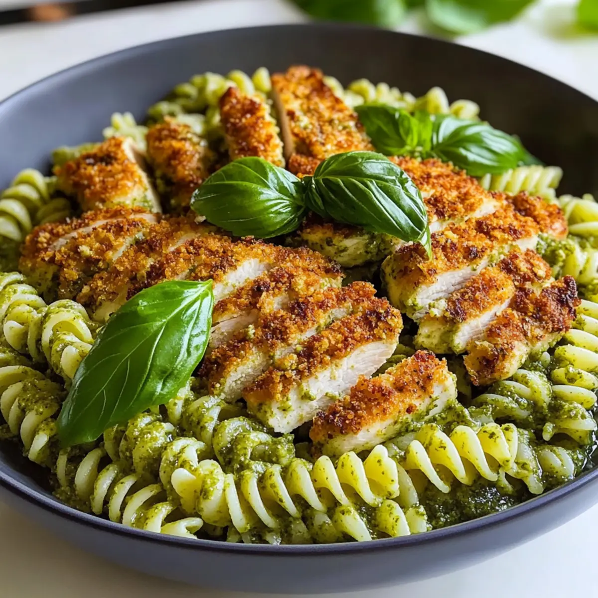 Delicious Pesto Pasta With Crispy Parmesan Chicken Tonight 2 unnamed file 290