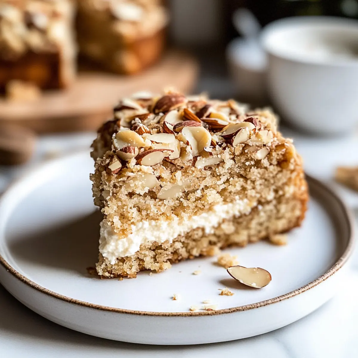 Moist Vegan Almond Coffee Cake with Cream Cheese Filling Delight 2 unnamed file 306