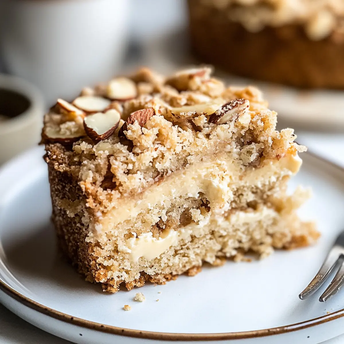 Moist Vegan Almond Coffee Cake with Cream Cheese Filling Delight 3 unnamed file 307