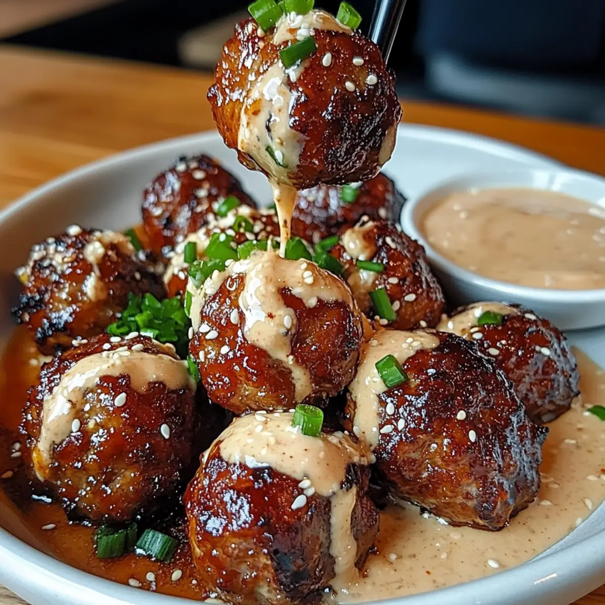 Savory Korean BBQ Meatballs with Creamy Spicy Mayo Dip 2 unnamed file 410