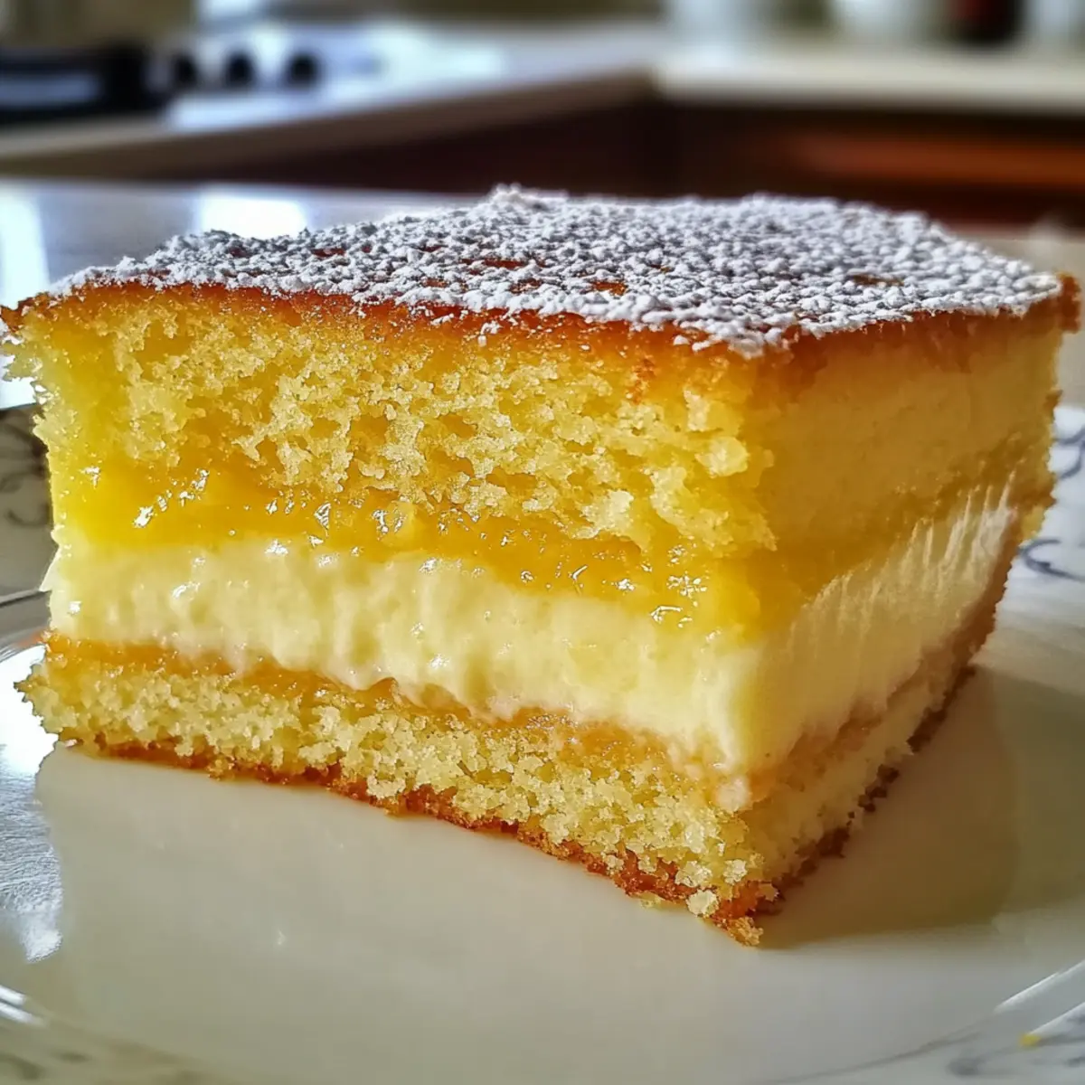 The Best Lemon Custard Cake