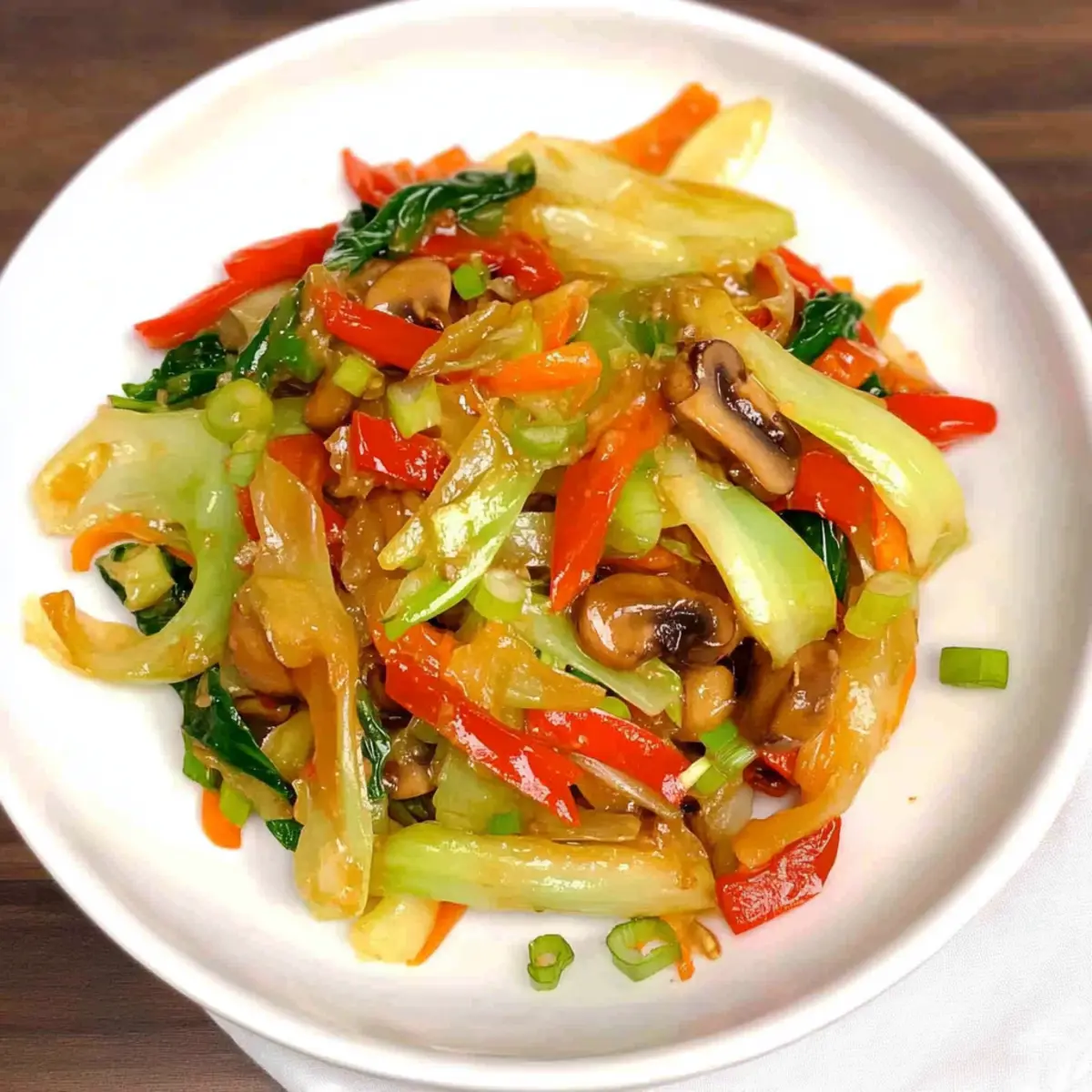 Bok Choy and Mushroom Stir Fry