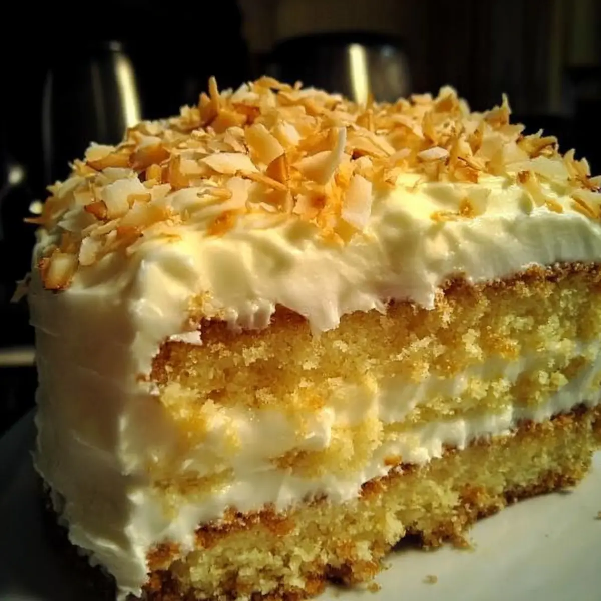 southern style coconut custard cake