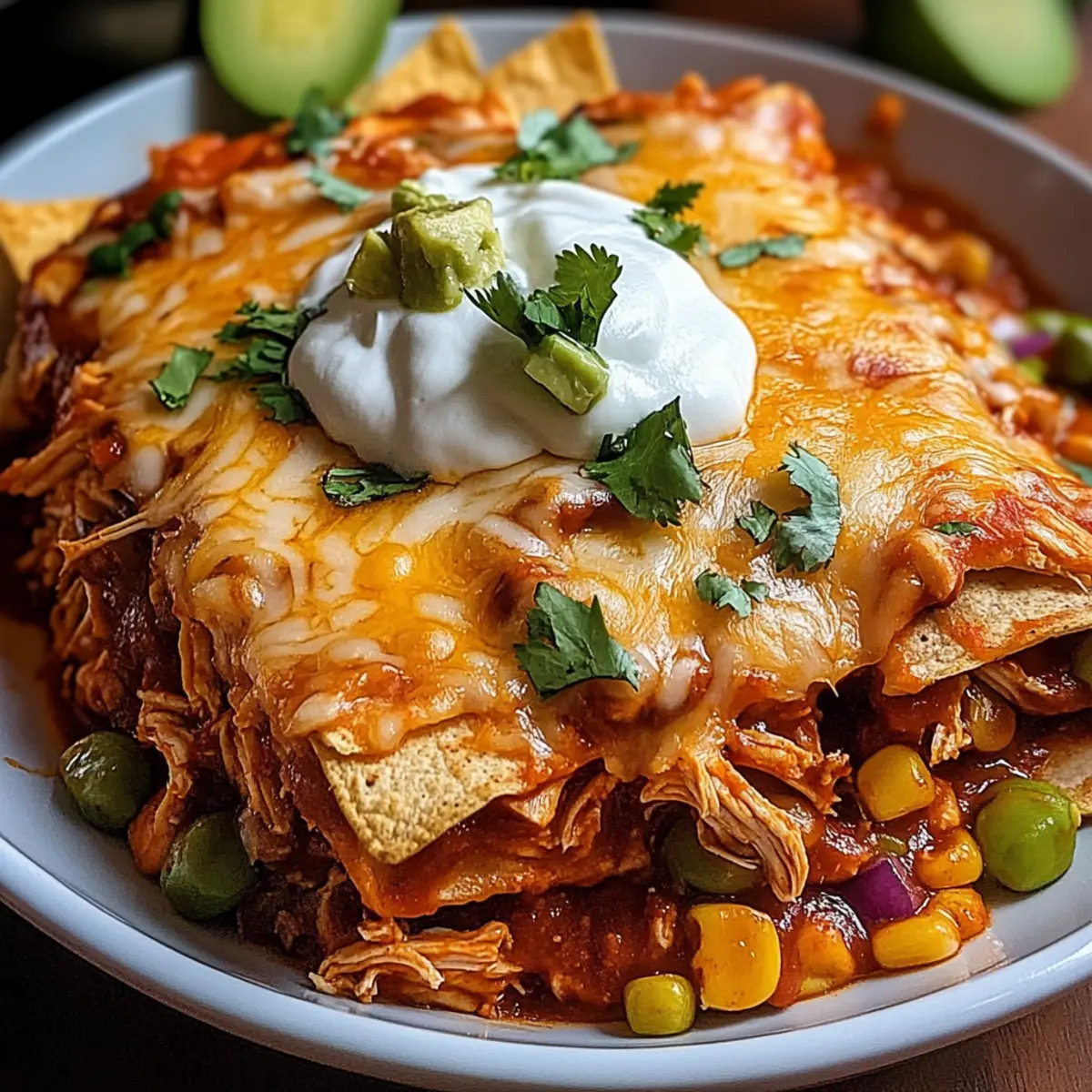 Savor Shredded Chicken Enchilada Casserole for Cozy Nights 4 Shredded Chicken Enchilada Casserole