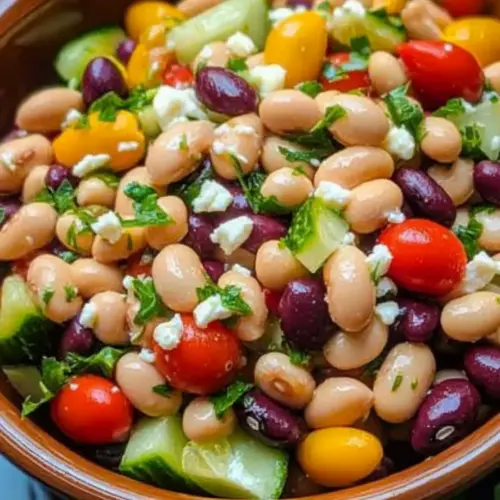 Mediterranean Bean Salad: Fresh, Healthy, & Flavor-Packed 7 Mediterranean Bean Salad