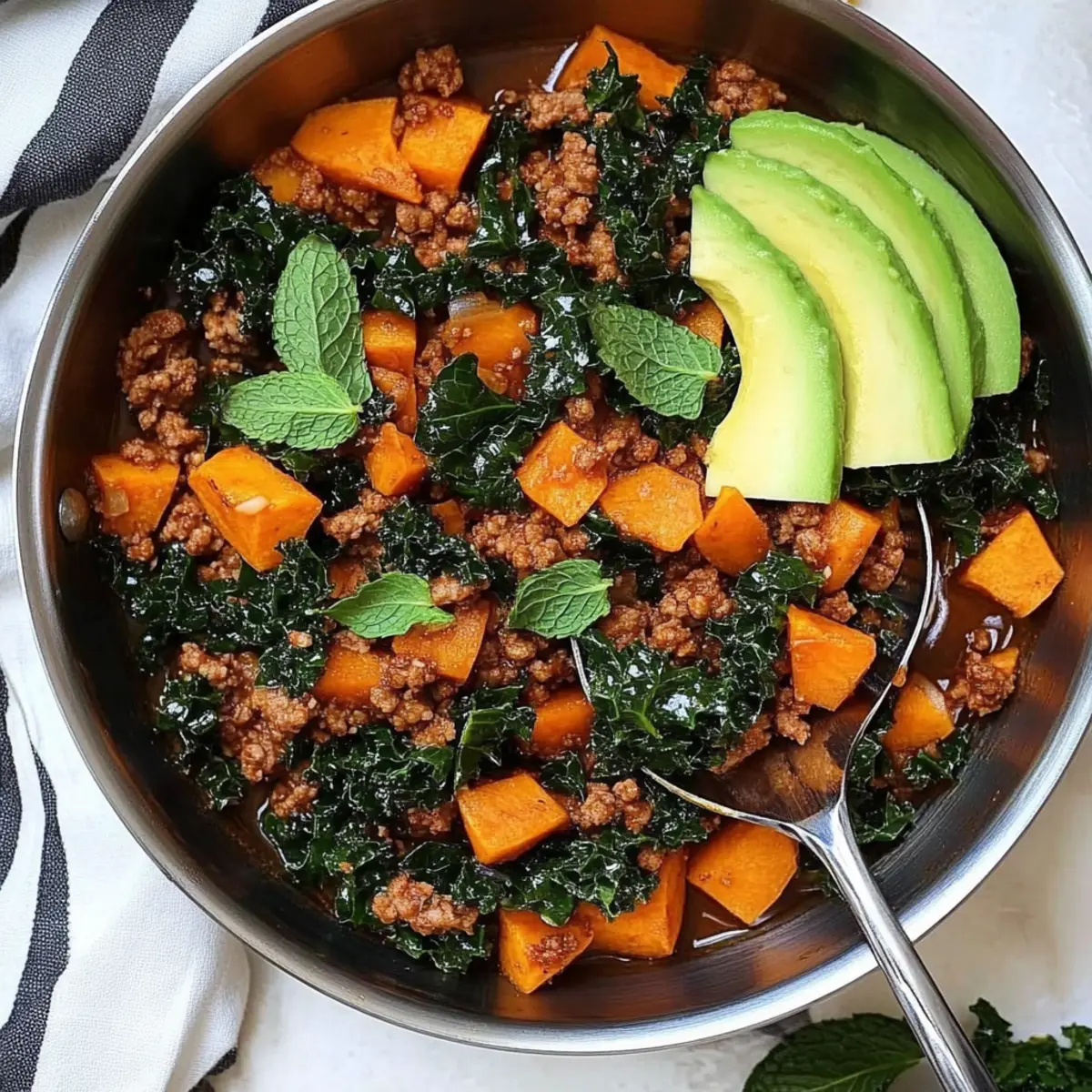 Ground Turkey Sweet Potato Skillet