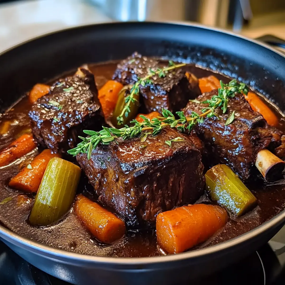 Costillas de Res con Rioja