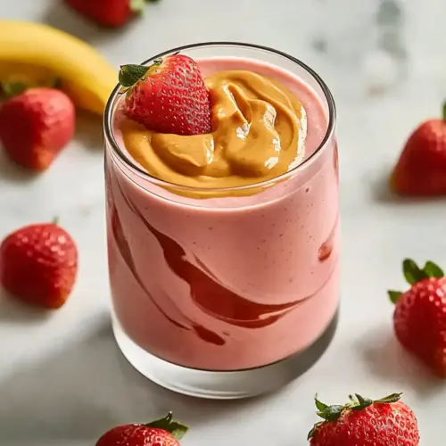 Strawberry Banana Peanut Butter Smoothie