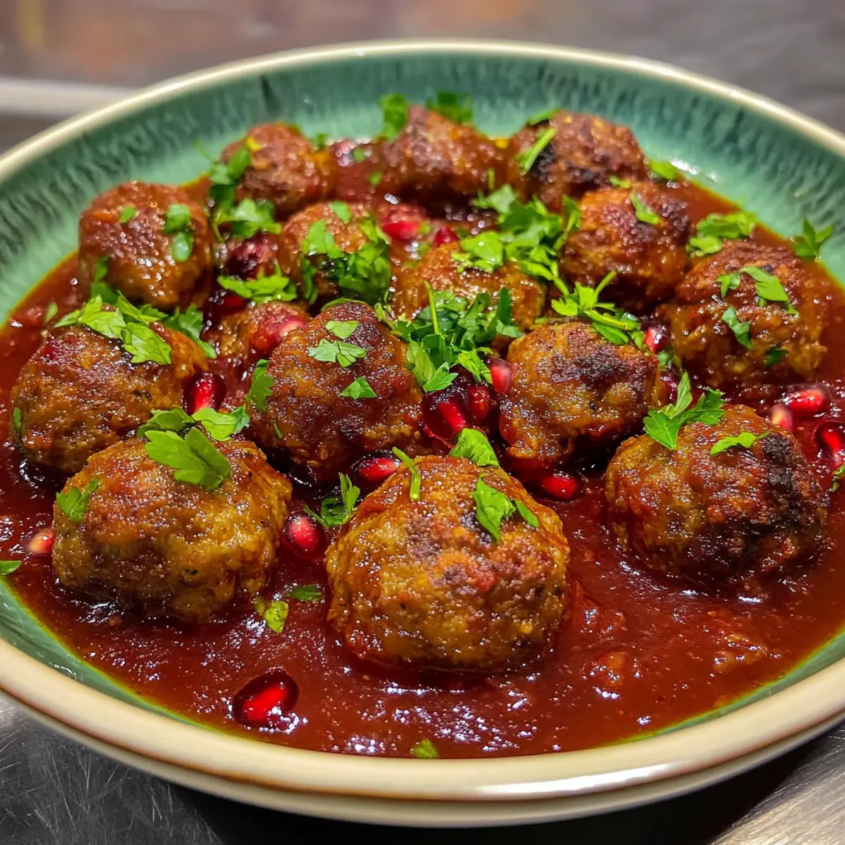 Savory Lebanese Kefta Meatballs in Tomato Pomegranate Sauce 3 unnamed file 87