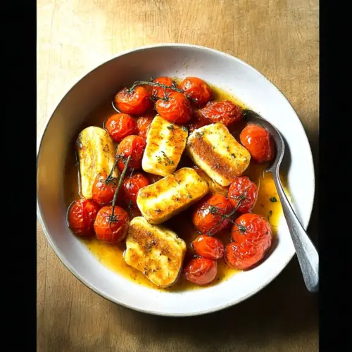 Sweet and Spicy Honey Tomatoes with Halloumi Bliss 3 Honey Tomatoes with Halloumi