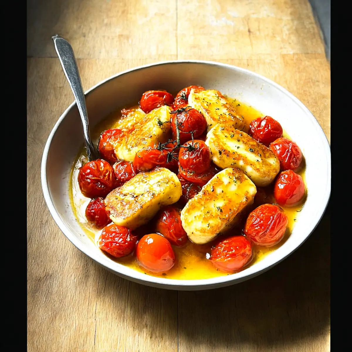 Sweet and Spicy Honey Tomatoes with Halloumi Bliss 2 unnamed file 1010