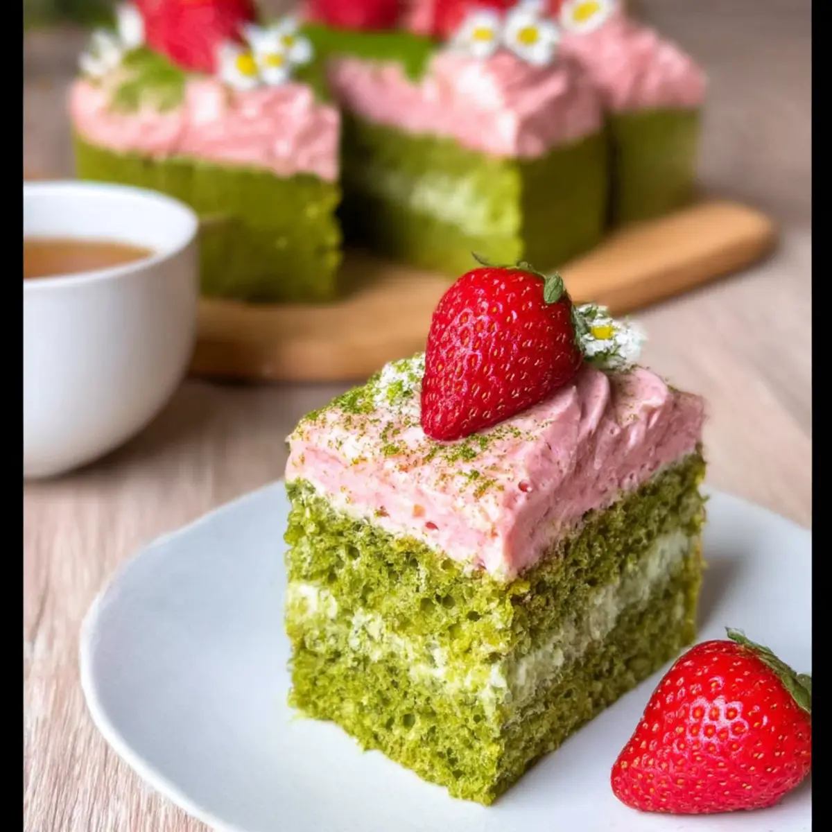 Moist Strawberry Matcha Latte Cake That'll Wow Your Guests 2 unnamed file 1016