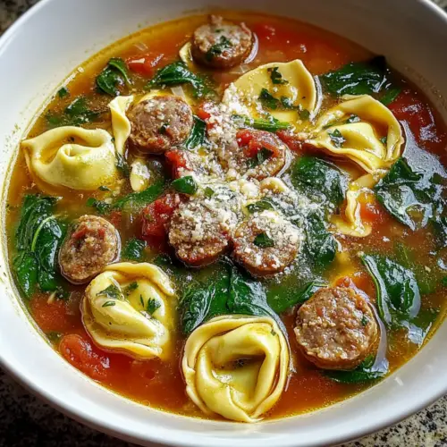 Warm and Cozy Sausage Tortellini Soup with Spinach Delight 5 Sausage Tortellini Soup with Spinach