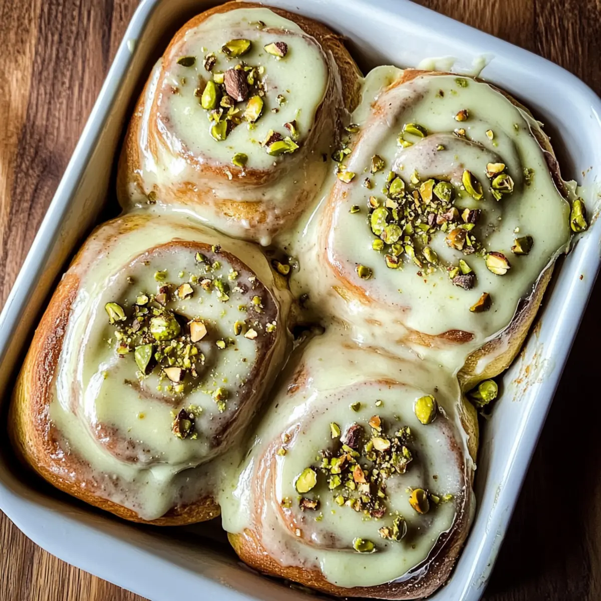 Pistachio Cream Cinnamon Rolls: Indulgently Gooey Delight 4 Pistachio Cream Cinnamon Rolls