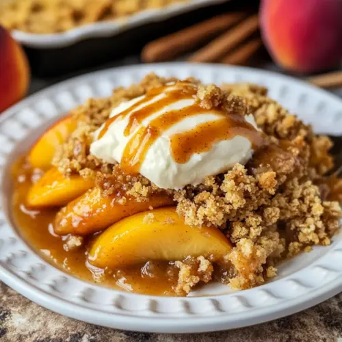 Irresistible Peach Crisp with Golden Crumble Topping 7 Peach Crisp