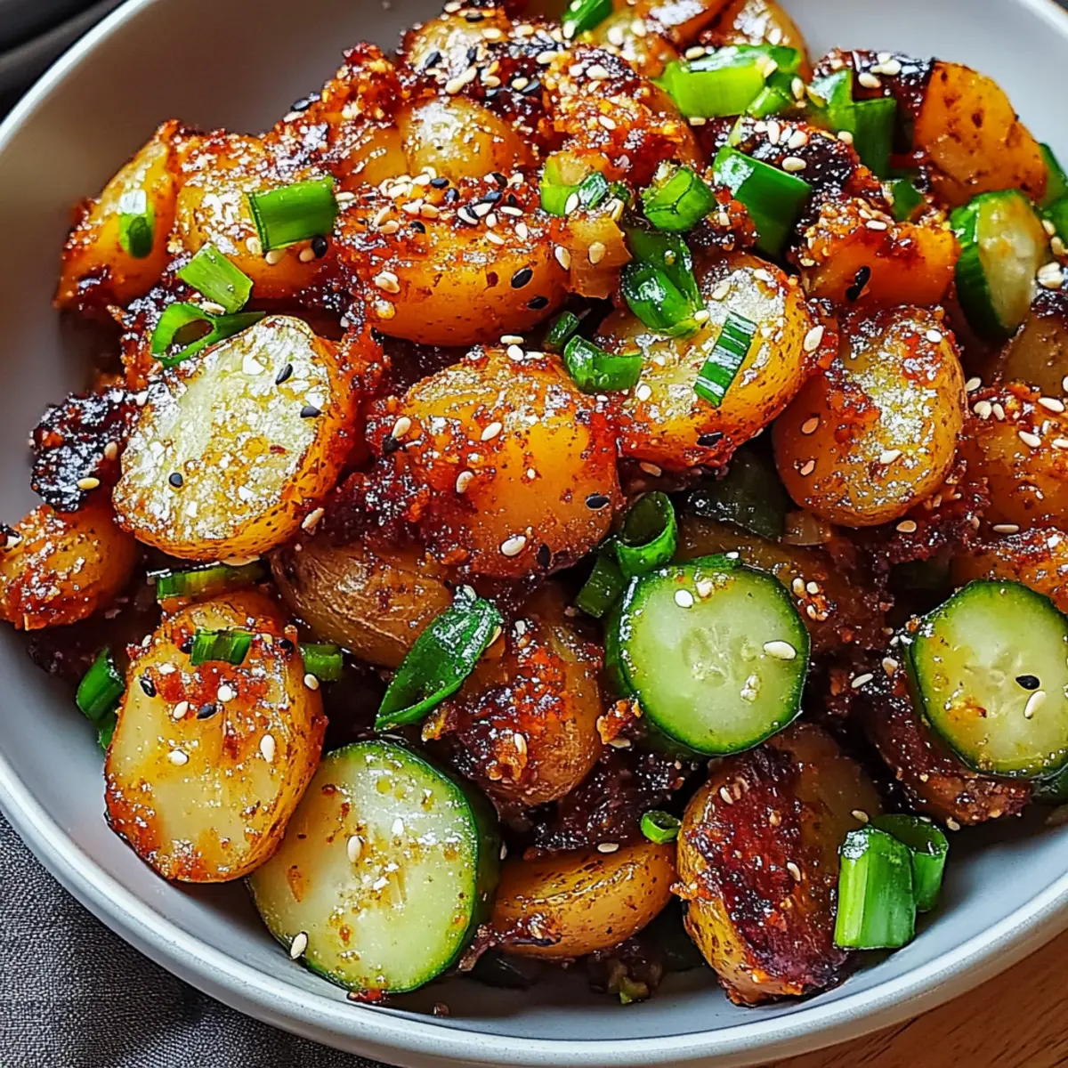 Crispy Gochujang Potato Salad