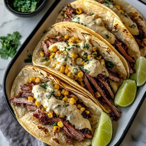 Brisket Elote Tacos