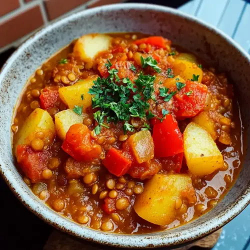 Delicious Spicy Bell Pepper, Potato and Lentil Stew Bliss 9 Spicy Bell Pepper, Potato and Lentil Stew