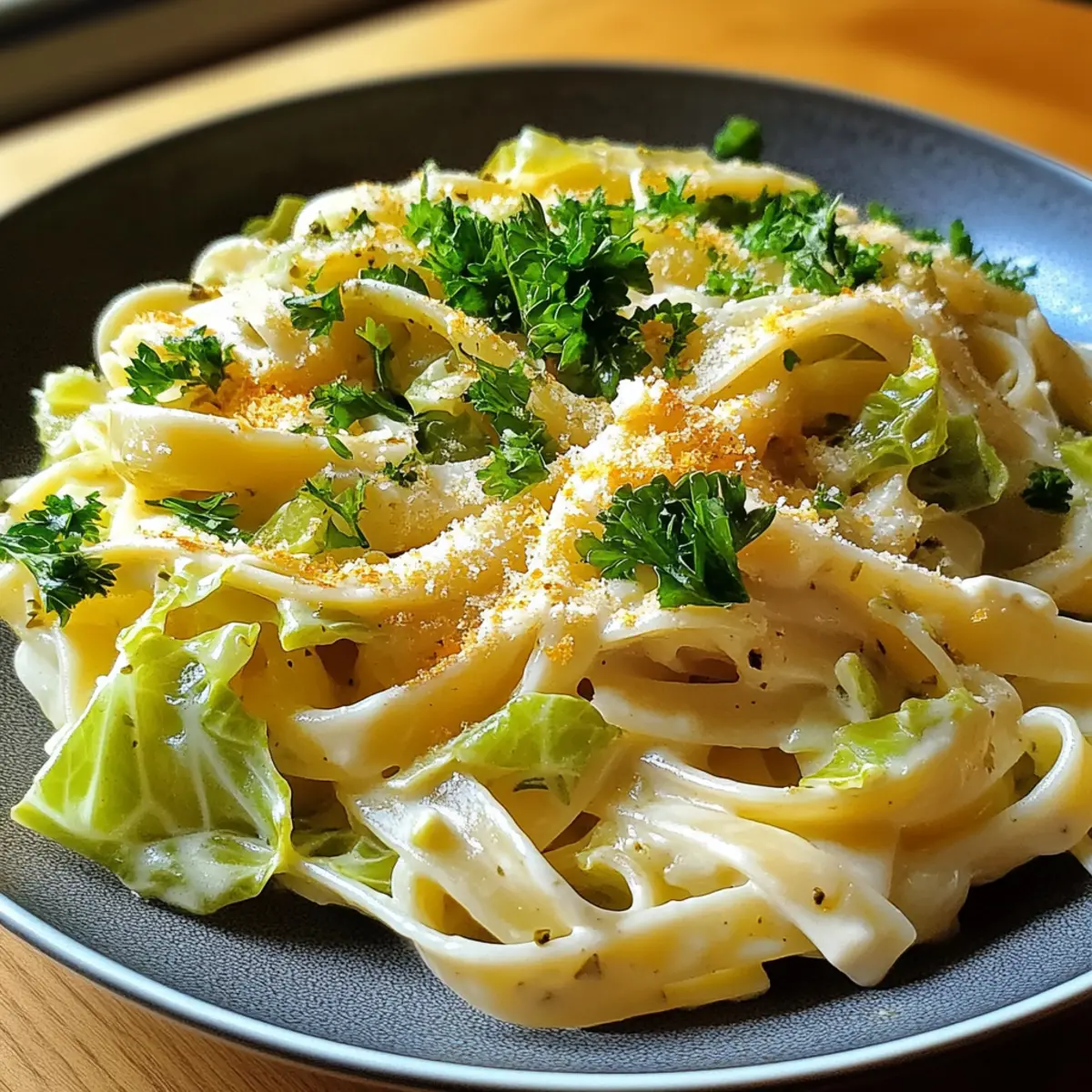 Creamy Ribbon Noodles with Pointed Cabbage in 30 Minutes 4 Ribbon Noodles with Pointed Cabbage