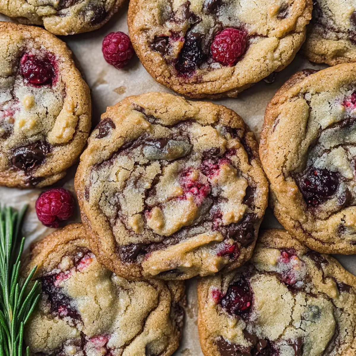 Raspberry Chocolate Chip Cookies