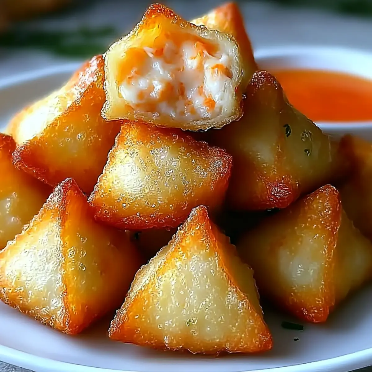 Crispy Crab Rangoon Bombs: Bite-Sized Seafood Happiness 4 Crab Rangoon Bombs