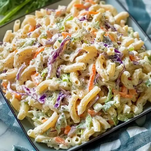 Pasta Salad with Coleslaw Dressing