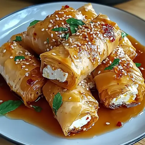 Crispy Oven Fried Feta Rolls with Sweet Chili Honey Bliss 2 Crispy Oven Fried Feta Rolls with Sweet Chili Honey Drizzle