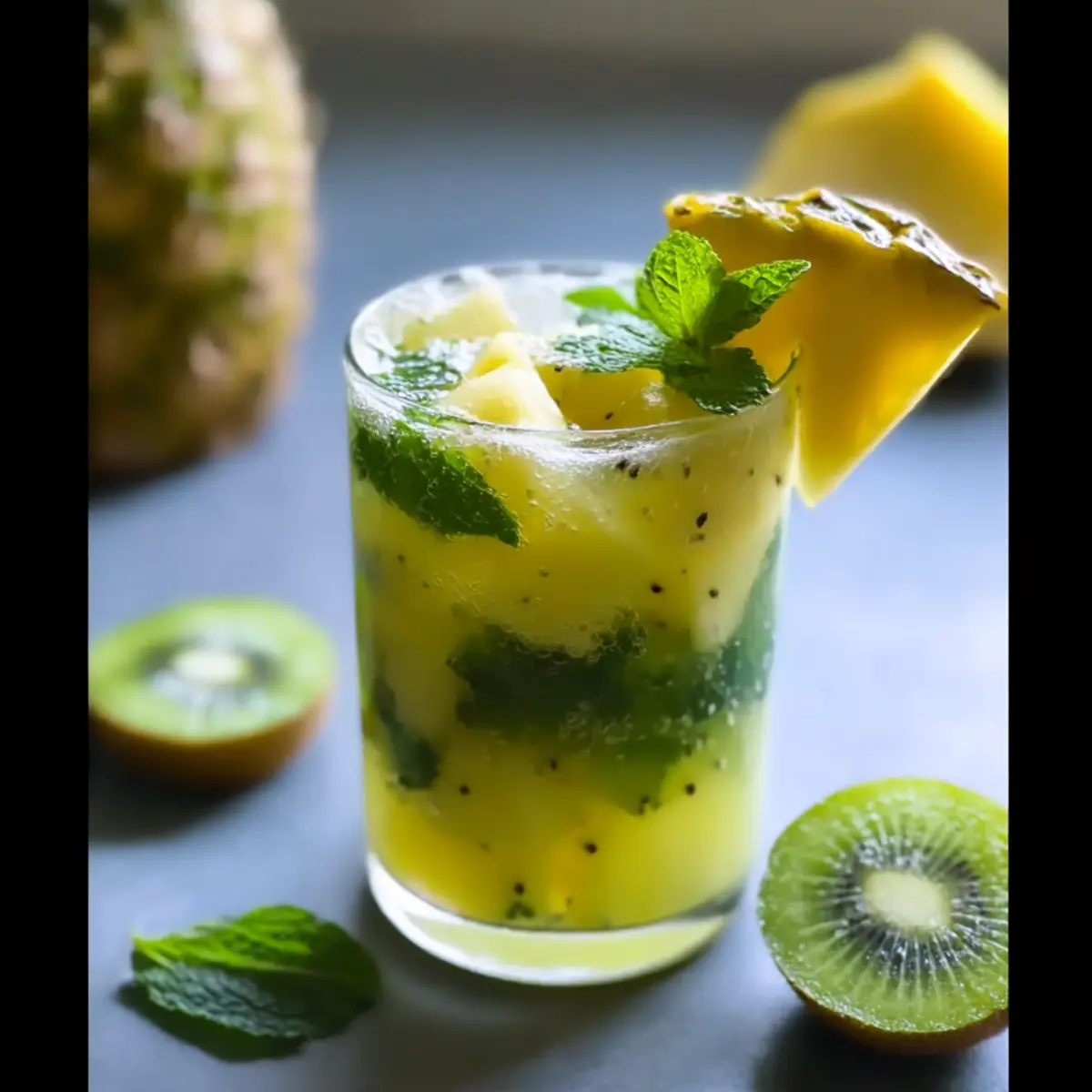 Refreshingly Guilt-Free Pineapple Kiwi Mojito for Summer Fun 4 Pineapple Kiwi Mojito