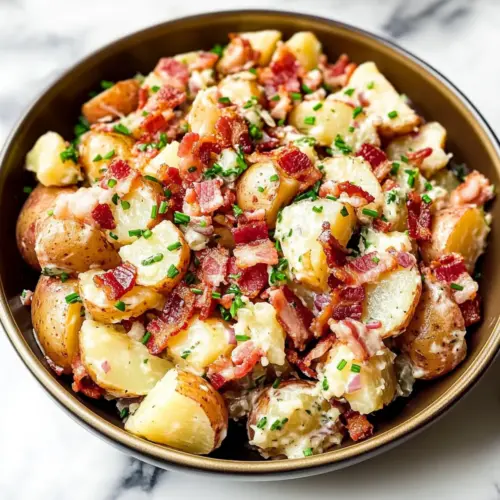 Savory German Potato Salad with Crispy Bacon and No Mayo 6 German Potato Salad