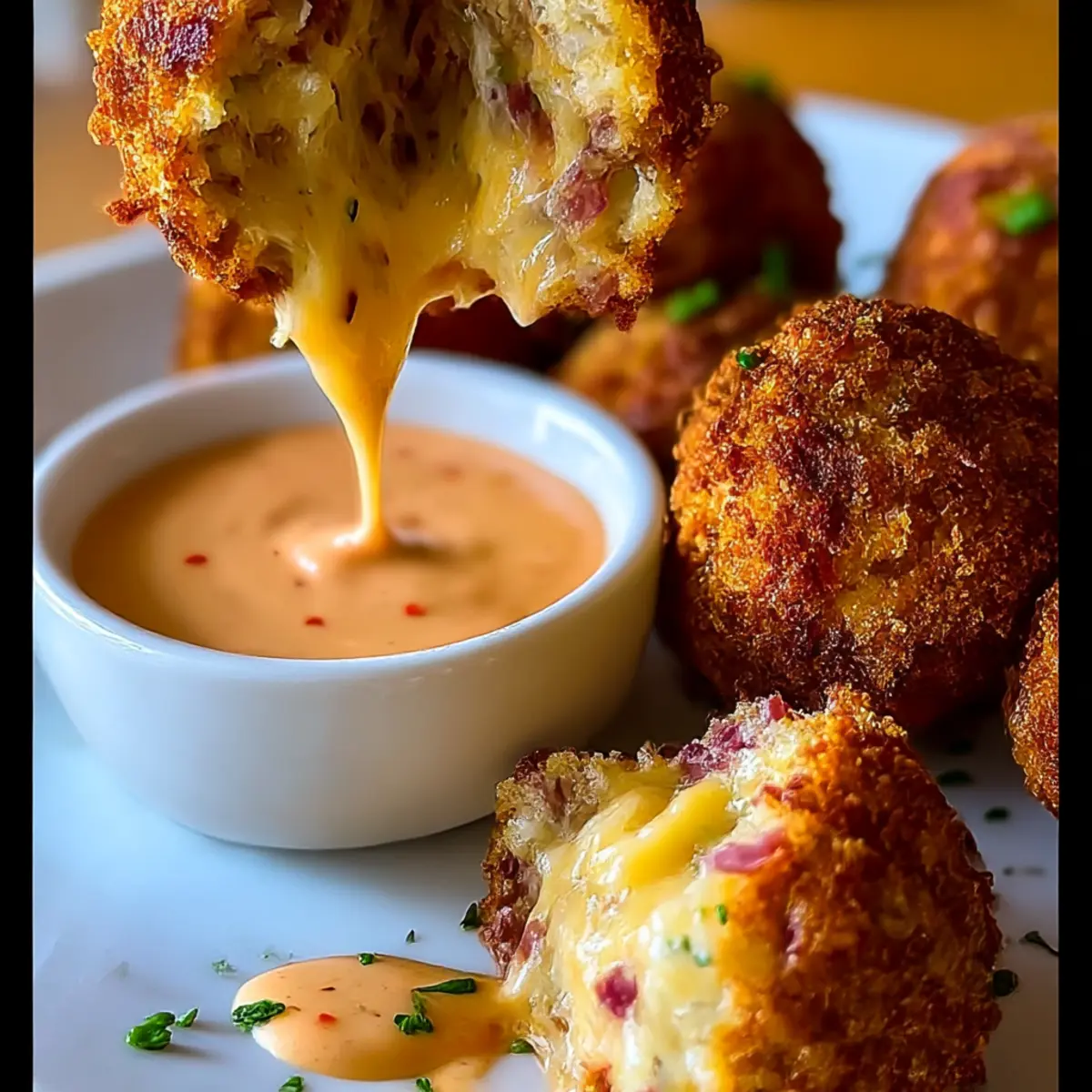 Savory Reuben Balls with Zesty Dipping Sauce to Wow Guests 4 Reuben Balls