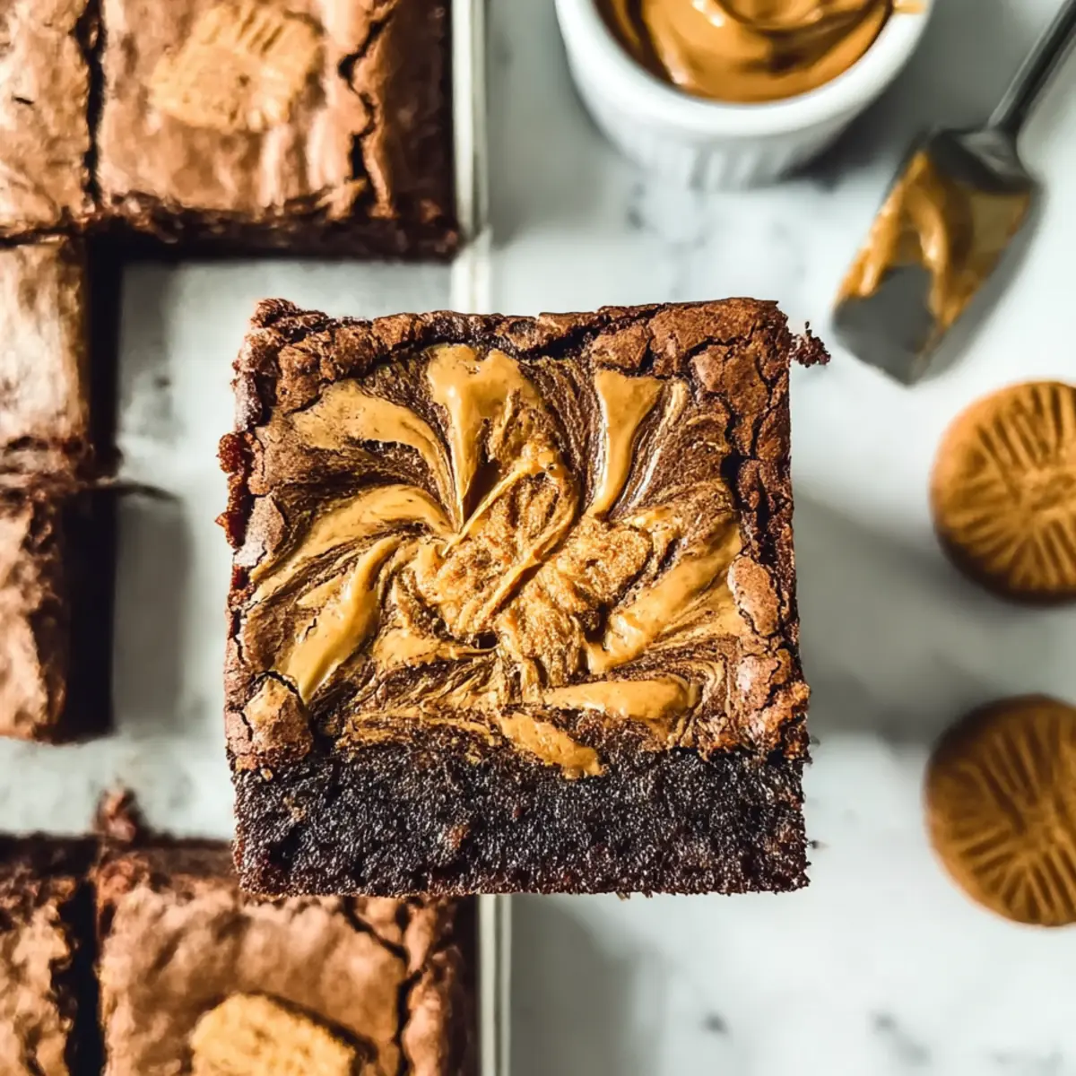 Fudgy Biscoff Brownies with Irresistible Cookie Butter Swirl