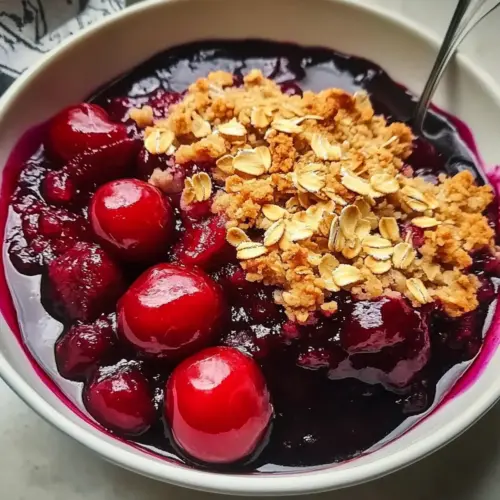 Irresistible Homemade Cherry Crisp with Oat Topping Bliss 5 Homemade Cherry Crisp