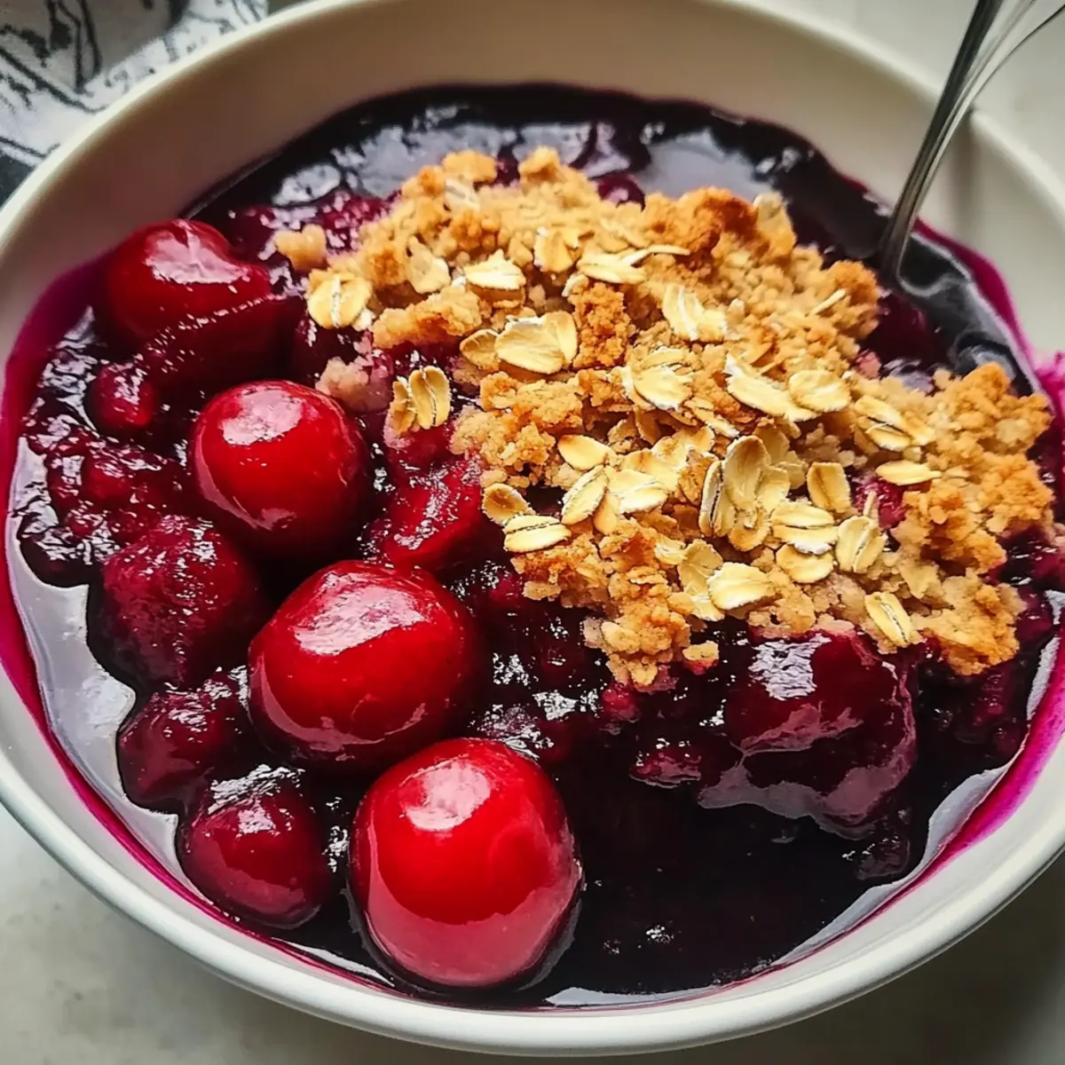 Homemade Cherry Crisp